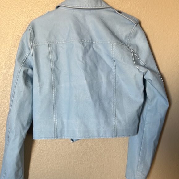 Only faux Leather Biker jacket sz M - Picture 3 of 7